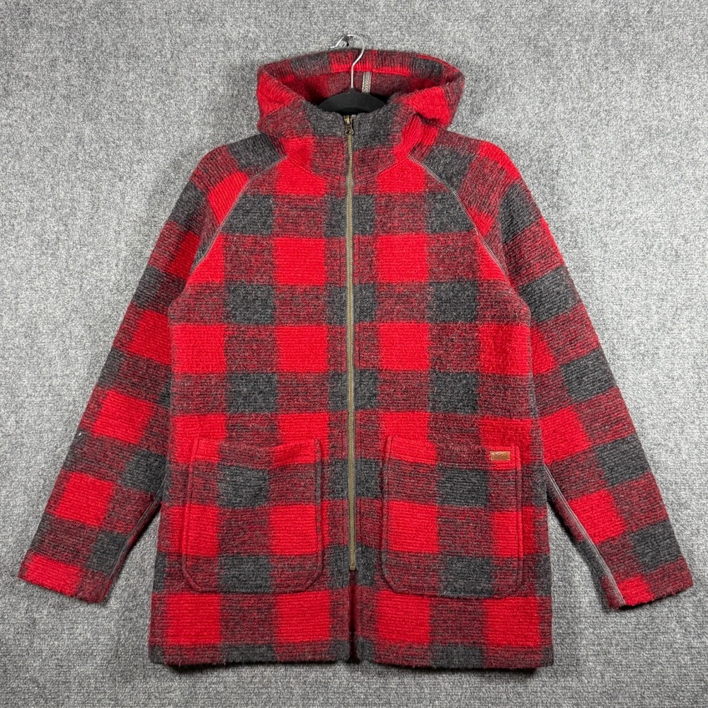 Woolrich Chilly Days Hooded Zip Up Wool Blend Outdoor Jacket Womens Size Small